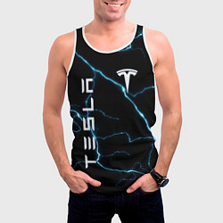 Майка-безрукавка мужская TESLA, цвет: 3D-белый — фото 2