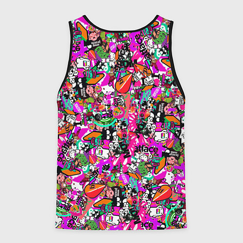 Мужская майка без рукавов $-tickers / 3D-Черный – фото 2