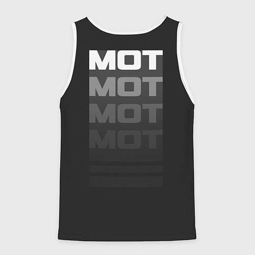 Мужская майка без рукавов МОТ / 3D-Белый – фото 2