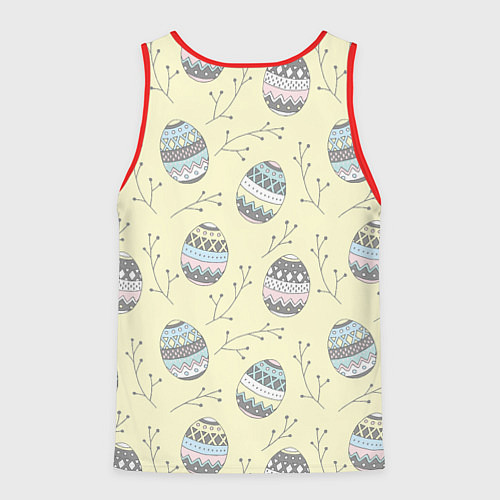 Мужская майка без рукавов Пасхальные яйца / 3D-Красный – фото 2