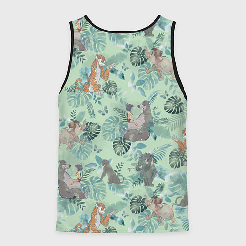 Мужская майка без рукавов Jungle Book pattern / 3D-Черный – фото 2