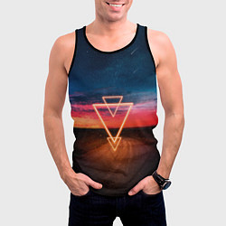 Майка-безрукавка мужская NEON NIGHT, цвет: 3D-черный — фото 2