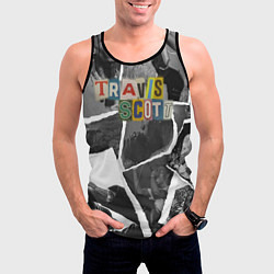 Майка-безрукавка мужская Travis Scott photo, цвет: 3D-черный — фото 2