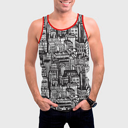 Майка-безрукавка мужская Бесконечный город, цвет: 3D-красный — фото 2