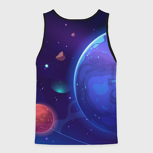 Мужская майка без рукавов Among Us Space / 3D-Черный – фото 2