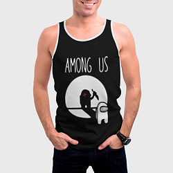 Майка-безрукавка мужская AMONG US, цвет: 3D-белый — фото 2