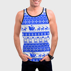 Майка-безрукавка мужская AMONG US НОВОГОДНИЙ УЗОР, цвет: 3D-черный — фото 2