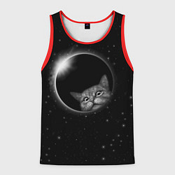 Мужская майка без рукавов Кот в Космосе
