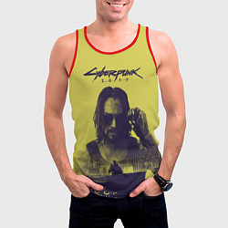 Майка-безрукавка мужская Cyberpunk 2077, цвет: 3D-красный — фото 2