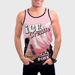 Майка-безрукавка мужская BLACKPINK ICE CREAM, цвет: 3D-черный — фото 2