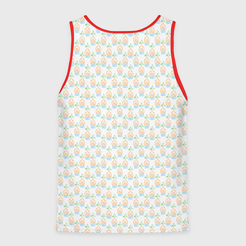 Мужская майка без рукавов Четыре элемента паттерн текстура / 3D-Красный – фото 2