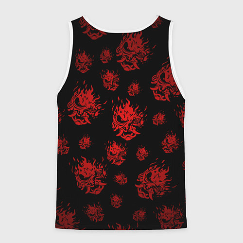 Мужская майка без рукавов Samurai pattern - красный / 3D-Белый – фото 2