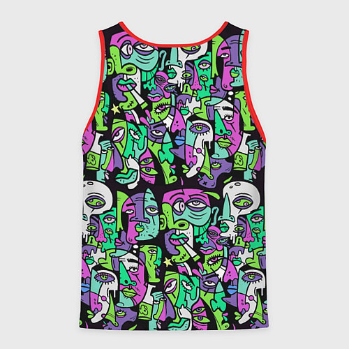 Мужская майка без рукавов Граффити монстры / 3D-Красный – фото 2