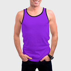 Майка-безрукавка мужская Фиолетовый, цвет: 3D-черный — фото 2
