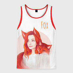 Мужская майка без рукавов Девушка-лиса