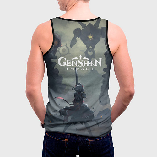 Мужская майка без рукавов Genshin impact Noelle / 3D-Черный – фото 4