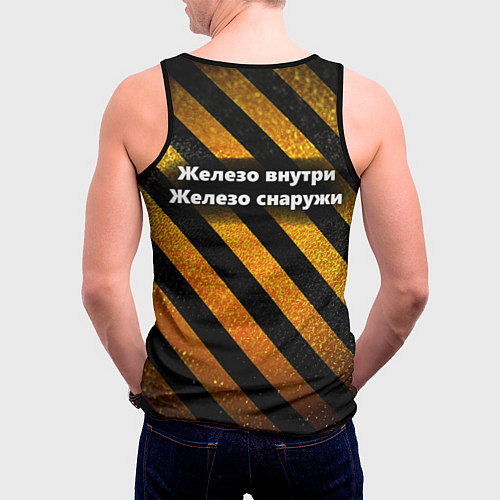 Мужская майка без рукавов Железные войны / 3D-Черный – фото 4