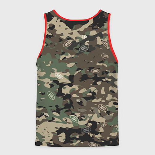 Мужская майка без рукавов Камуфляж Land Rover / 3D-Красный – фото 2