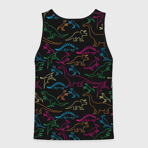 Мужская майка без рукавов Динозавры / 3D-Черный – фото 2