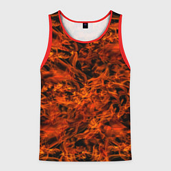 Майка-безрукавка мужская Пламя, цвет: 3D-красный