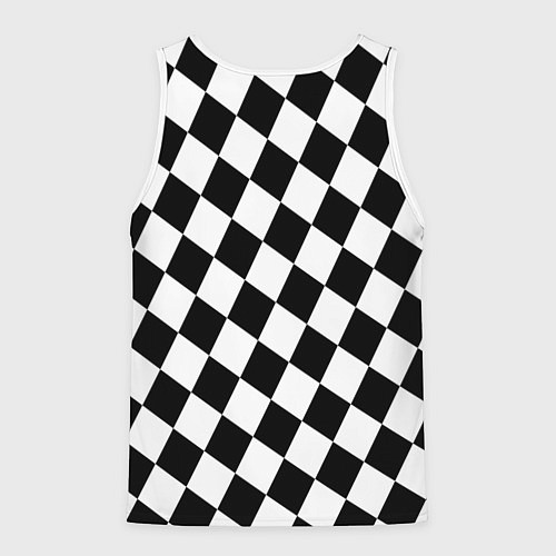 Мужская майка без рукавов Шахматы / 3D-Белый – фото 2