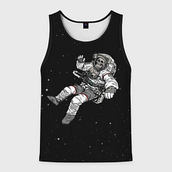 Майка-безрукавка мужская Скелет Космонавт, цвет: 3D-черный