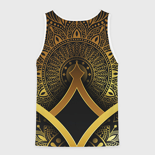Мужская майка без рукавов Валерий Меладзе золото мандала / 3D-Белый – фото 2