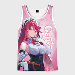 Майка-безрукавка мужская GENSHIN IMPACT, РОЗАРИЯ, цвет: 3D-белый