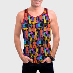 Майка-безрукавка мужская Джаз, цвет: 3D-красный — фото 2