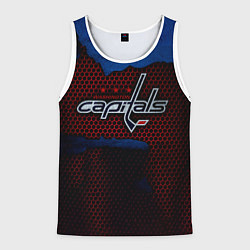 Майка-безрукавка мужская WASHINGTON CAPITALS, цвет: 3D-белый