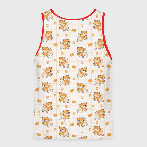 Мужская майка без рукавов Крутая Шиба-Ину / 3D-Красный – фото 2