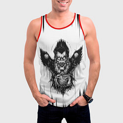 Майка-безрукавка мужская DEATH NOTE ТЕТРАДЬ СМЕРТИ, цвет: 3D-красный — фото 2