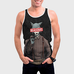 Майка-безрукавка мужская BEASTARS, цвет: 3D-белый — фото 2