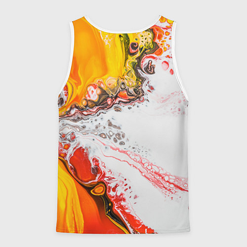 Мужская майка без рукавов Рисунок желтой краской / 3D-Белый – фото 2
