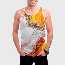 Майка-безрукавка мужская Рисунок желтой краской, цвет: 3D-белый — фото 2