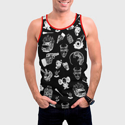 Майка-безрукавка мужская КРОВОСТОК ТАТУИРОВКИ, цвет: 3D-красный — фото 2