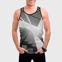 Майка-безрукавка мужская Минимализм, цвет: 3D-черный — фото 2
