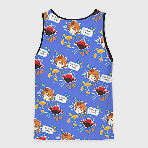 Мужская майка без рукавов Тарталья на обеде / 3D-Черный – фото 2