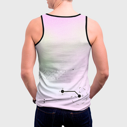 Мужская майка без рукавов Printstream style Поток информации Белизна 0 1,Чер / 3D-Черный – фото 4
