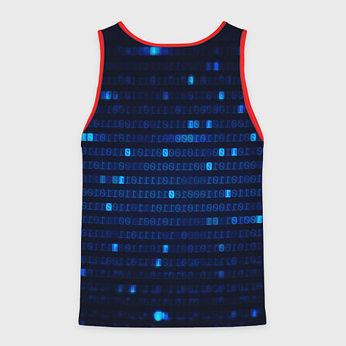 Мужская майка без рукавов Проекция динозавра в 3D / 3D-Красный – фото 2