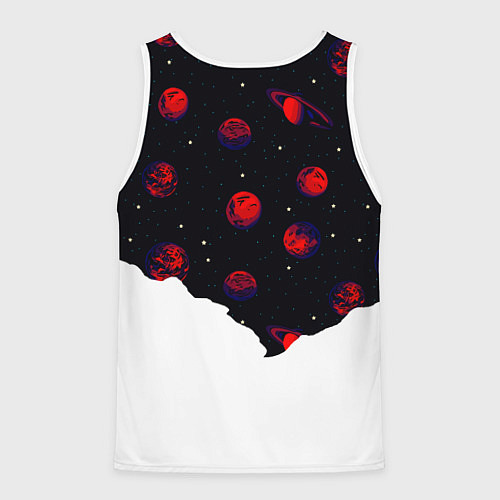 Мужская майка без рукавов Мысли космонавта про космос / 3D-Белый – фото 2