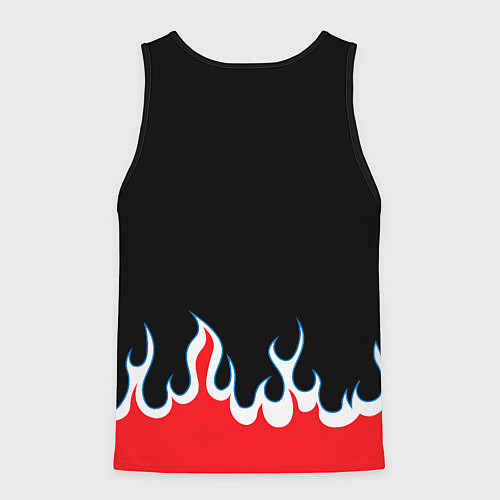 Мужская майка без рукавов BLEACH FLAME БЛИЧ ПЛАМЯ / 3D-Черный – фото 2