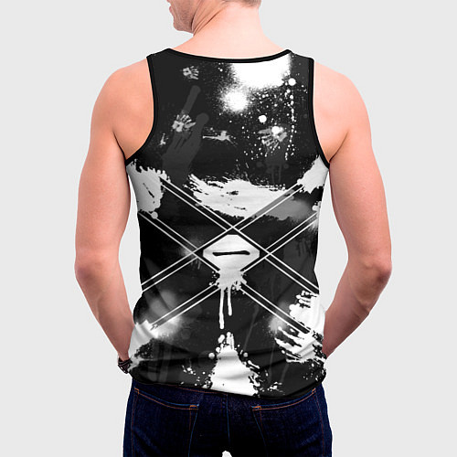 Мужская майка без рукавов БЛИЧ ШИНИГАМИ ЛОГО НА СПИНЕ / 3D-Черный – фото 4