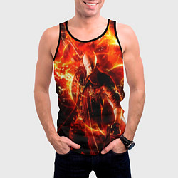 Майка-безрукавка мужская Данте в огне, цвет: 3D-черный — фото 2