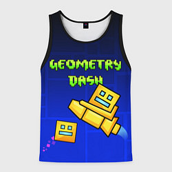 Майка-безрукавка мужская Geometry Dash, цвет: 3D-черный