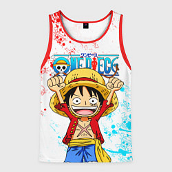 Майка-безрукавка мужская ONE PIECE ВАН ПИС GLITCH, цвет: 3D-красный