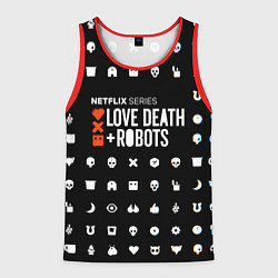Майка-безрукавка мужская LOVE DEATH ROBOTS $$$, цвет: 3D-красный