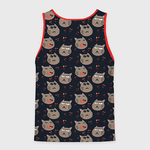 Мужская майка без рукавов Котомания YES / 3D-Красный – фото 2