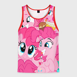 Майка-безрукавка мужская Pinkie Pie pattern, цвет: 3D-красный