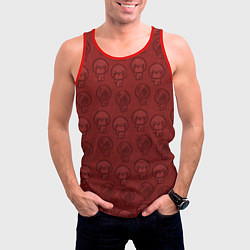Майка-безрукавка мужская Isaacs pattern, цвет: 3D-красный — фото 2